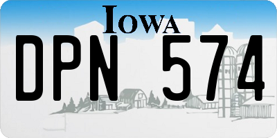 IA license plate DPN574