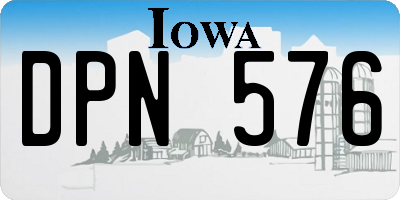 IA license plate DPN576