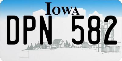 IA license plate DPN582