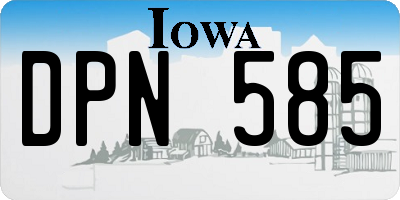 IA license plate DPN585