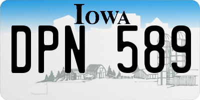 IA license plate DPN589