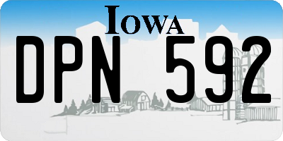 IA license plate DPN592