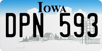 IA license plate DPN593