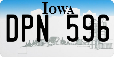 IA license plate DPN596
