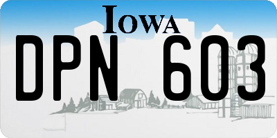 IA license plate DPN603