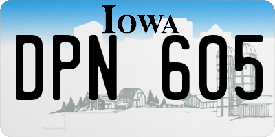 IA license plate DPN605