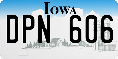 IA license plate DPN606