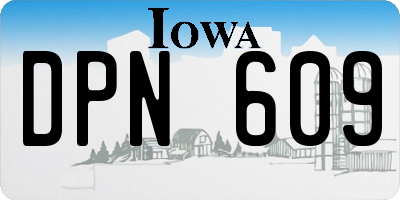 IA license plate DPN609