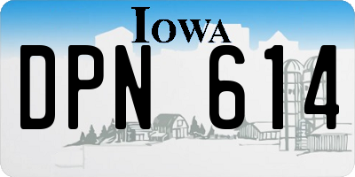 IA license plate DPN614