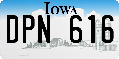 IA license plate DPN616