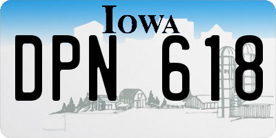 IA license plate DPN618