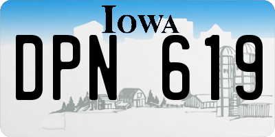 IA license plate DPN619
