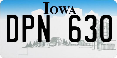 IA license plate DPN630