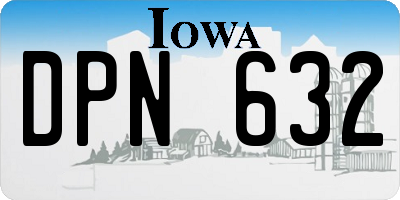IA license plate DPN632