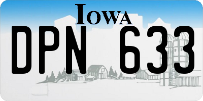 IA license plate DPN633