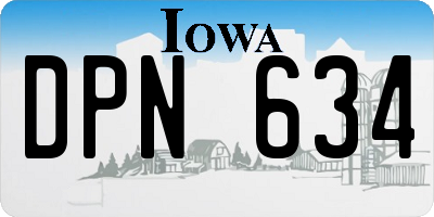 IA license plate DPN634