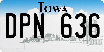 IA license plate DPN636