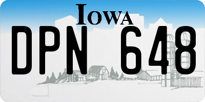 IA license plate DPN648