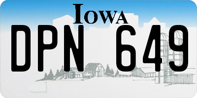 IA license plate DPN649