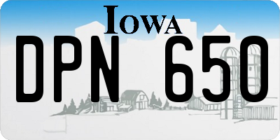 IA license plate DPN650