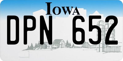 IA license plate DPN652