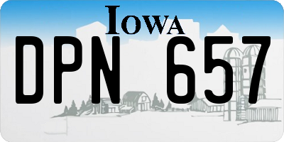 IA license plate DPN657