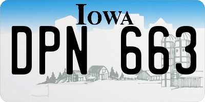 IA license plate DPN663