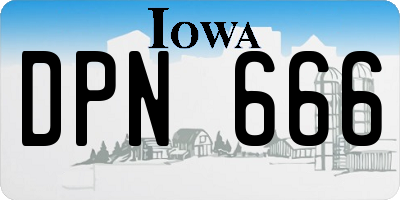 IA license plate DPN666
