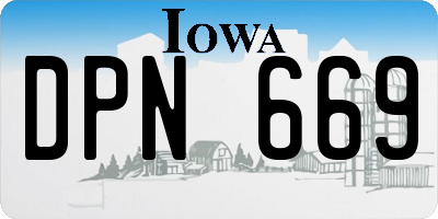 IA license plate DPN669