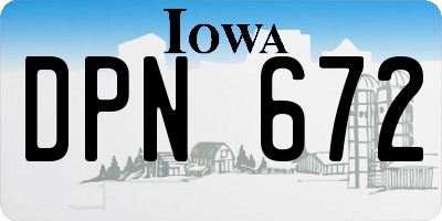 IA license plate DPN672