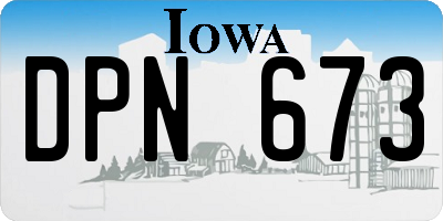IA license plate DPN673