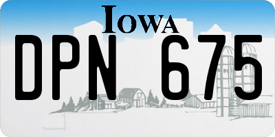 IA license plate DPN675