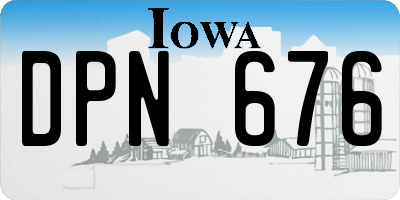 IA license plate DPN676