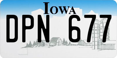 IA license plate DPN677