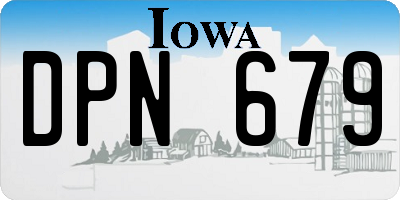 IA license plate DPN679