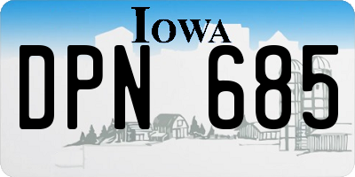 IA license plate DPN685