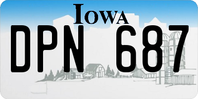 IA license plate DPN687