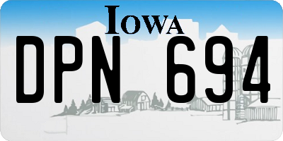 IA license plate DPN694