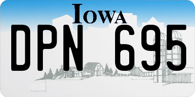 IA license plate DPN695