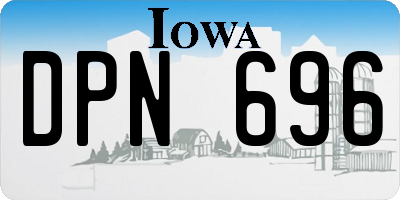 IA license plate DPN696