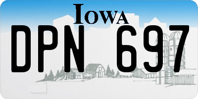 IA license plate DPN697