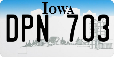 IA license plate DPN703
