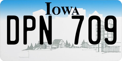 IA license plate DPN709