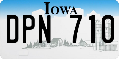IA license plate DPN710