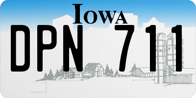 IA license plate DPN711