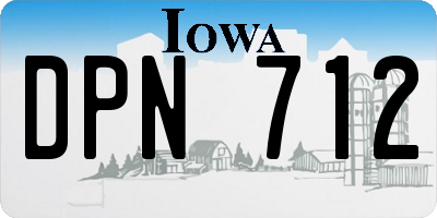 IA license plate DPN712