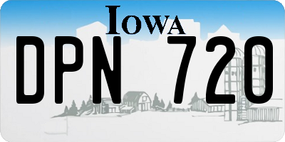 IA license plate DPN720
