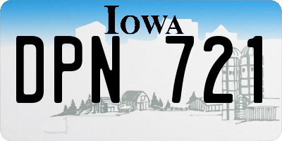 IA license plate DPN721