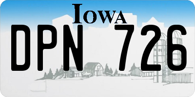 IA license plate DPN726