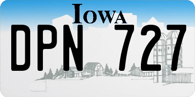 IA license plate DPN727